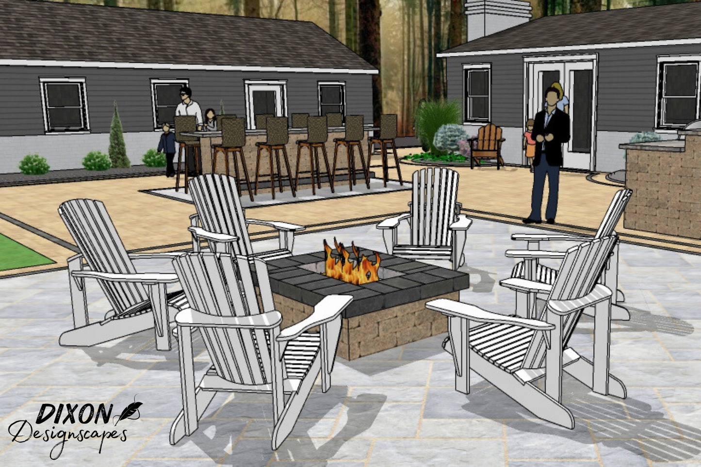 240K BTU Gas Fire Pit Design