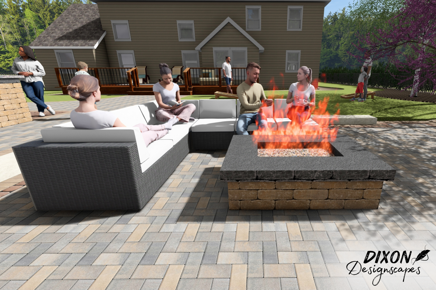 240K BTU Gas Fire Pit Design