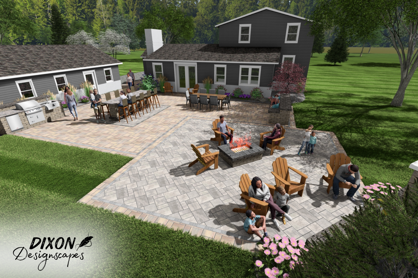 240K BTU Gas Fire Pit Design