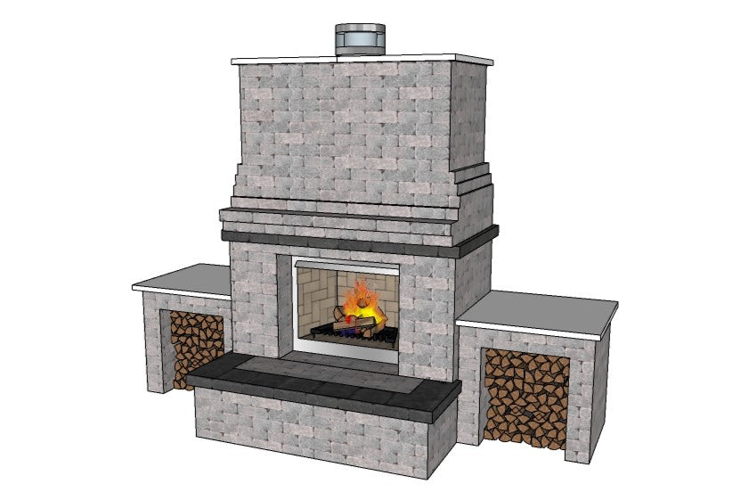 Ryder Wood Burning Fireplace Design