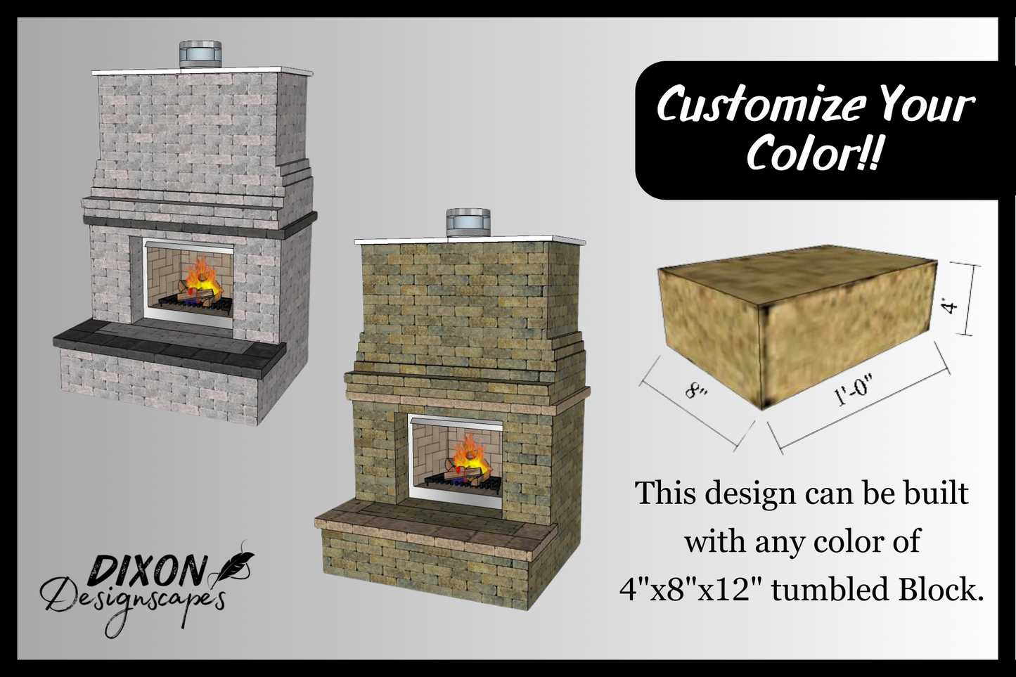 Wolf Wood Burning Fireplace Design