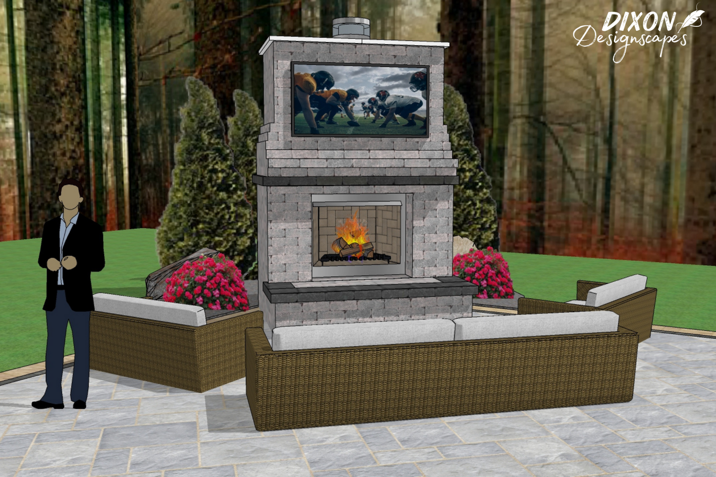 Wolf Wood Burning Fireplace Design