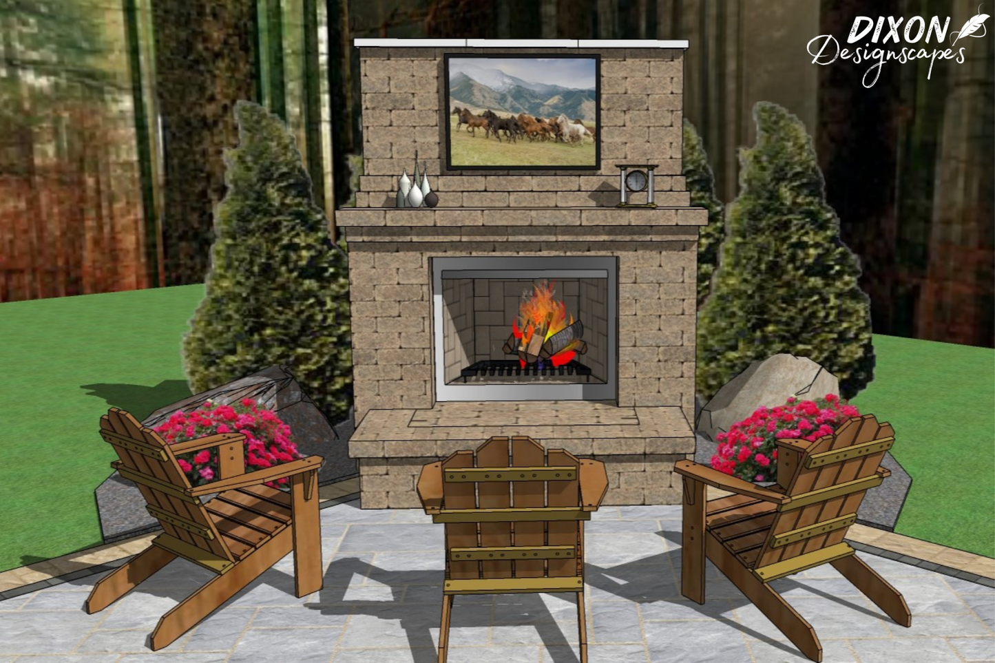 Sage Gas Fireplace Design