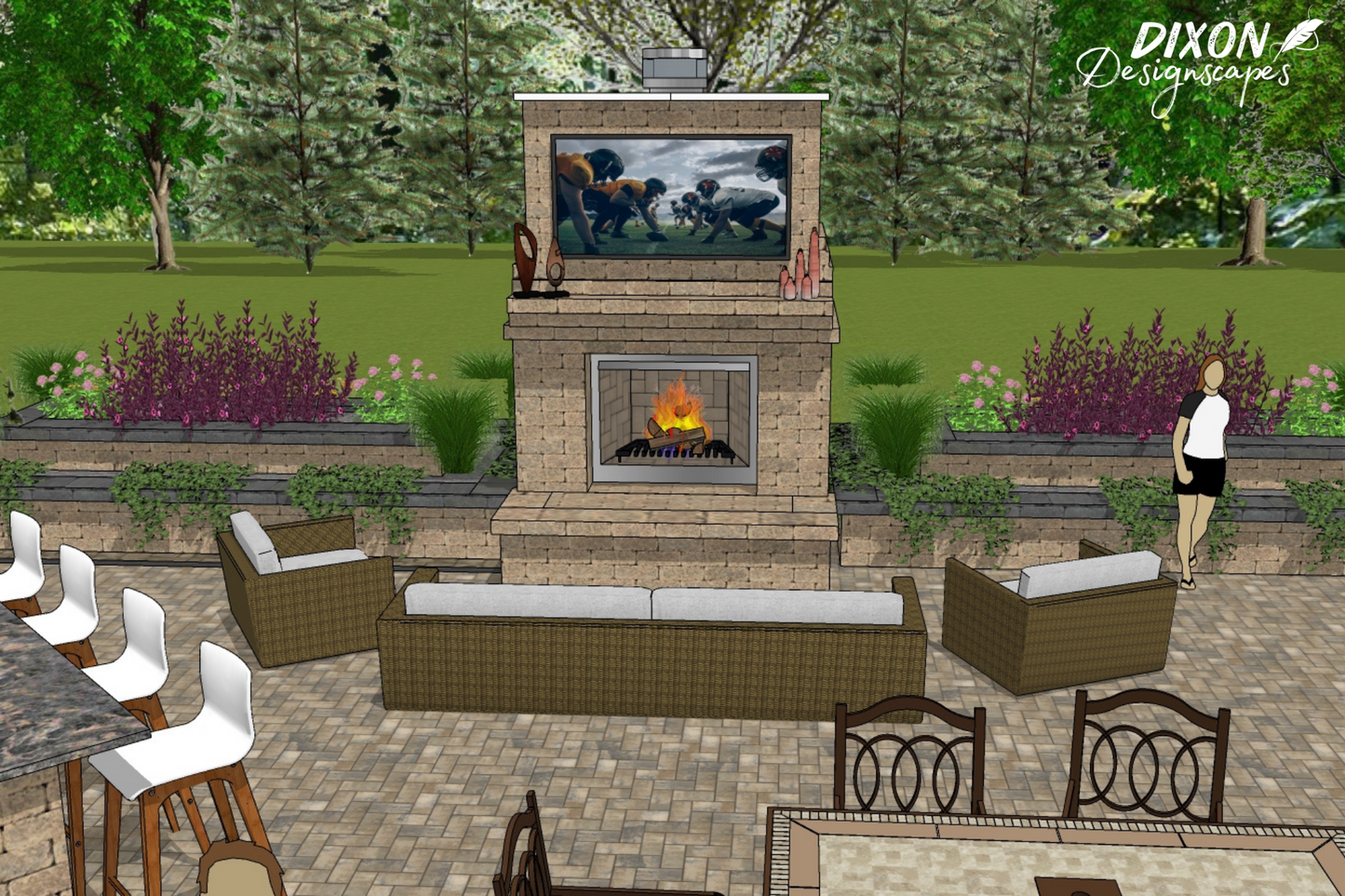 Wolf Wood Burning Fireplace Design