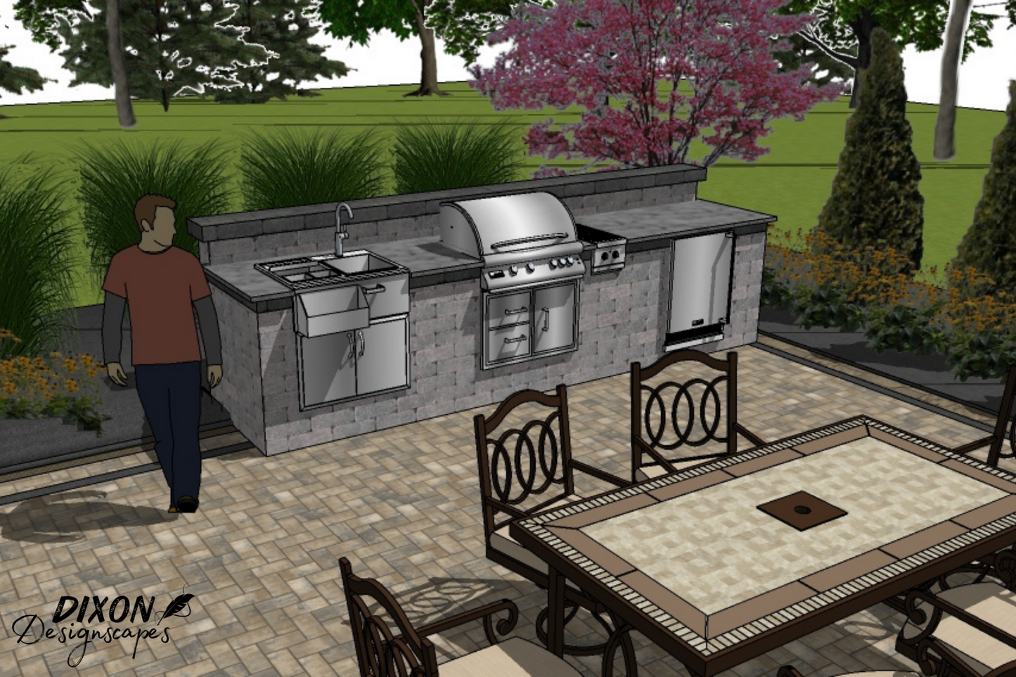 Cane Outdoor Kitchen Design