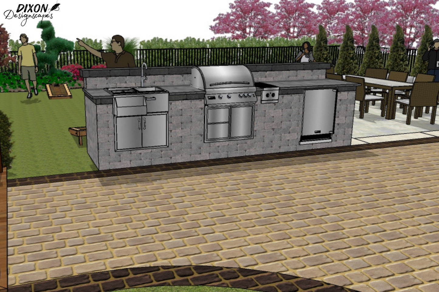 Cane Outdoor Kitchen Design