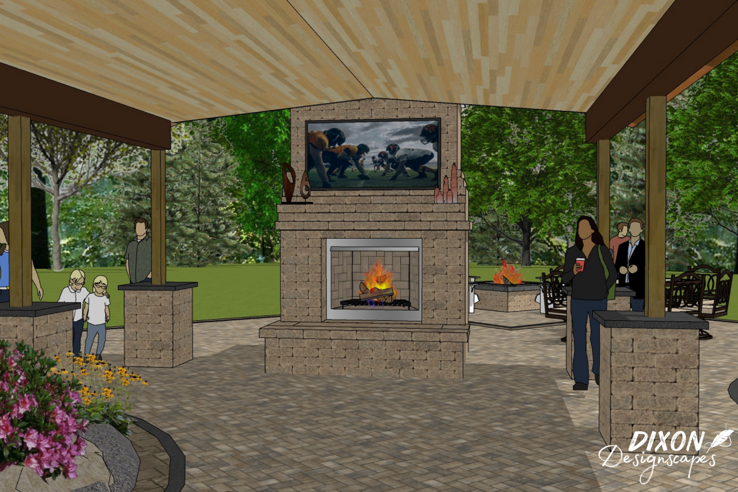 Wolf Wood Burning Fireplace Design