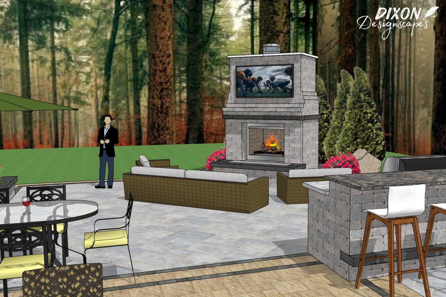 Wolf Wood Burning Fireplace Design