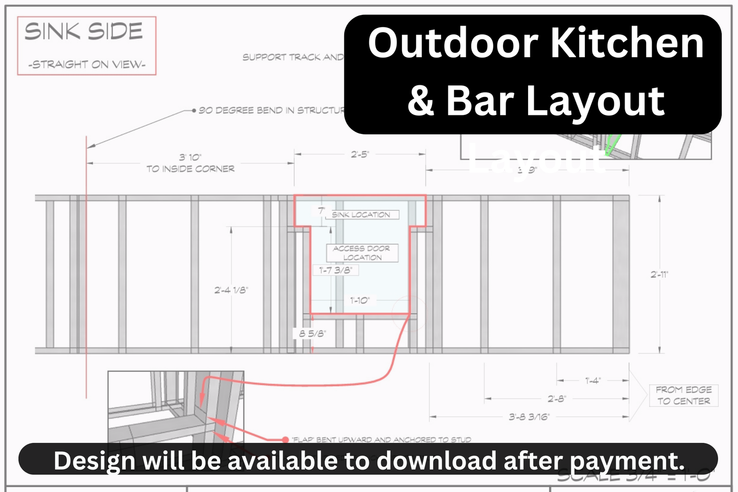 Outdoor Kitchen and Bar Layout
