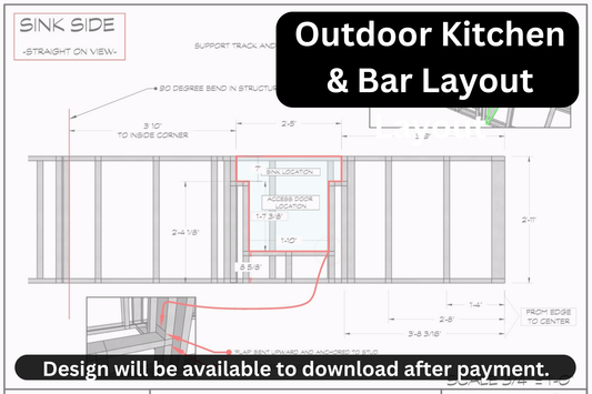 Outdoor Kitchen and Bar Layout
